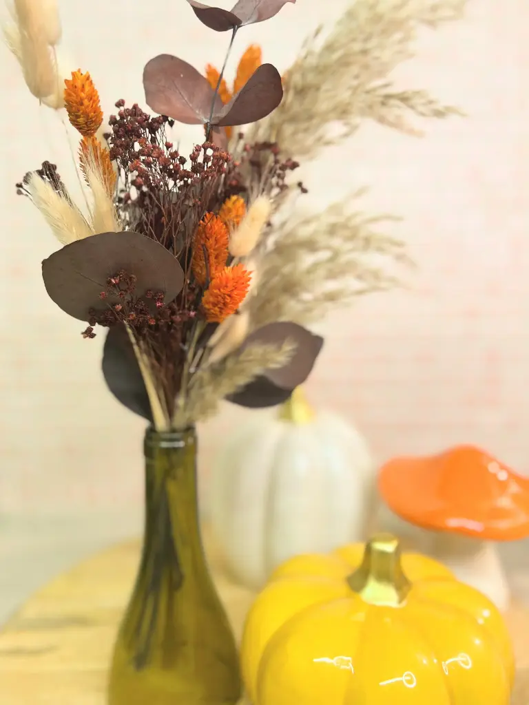 Bouquet d'automne marron et orange