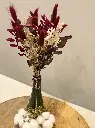 Bouquet Mère Noël avec vase bouteille